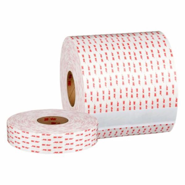 Băng keo 3M™ VHB™ Tape 4920. Nó là chất kết dính acrylic màu trắng, 0,015 in (0,4 mm) với lõi xốp chắc chắn. Nó có thể thay thế đinh tán, mối hàn và ốc vít. Phương pháp liên kết vĩnh viễn nhanh chóng và dễ sử dụng cung cấp độ bền cao và độ bền lâu dài. Nó cung cấp sự linh hoạt trong thiết kế với độ nhớt và khả năng mạnh mẽ để liên kết với nhiều bề mặt khác nhau.