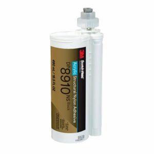 DP8910NS là loại keo kết cấu hai phần màu đen, không chảy xệ, không bắt cháy, kết cấu acrylic. 8910 dán được với polyamit (nylon), nhựa nhiệt dẻo được thiết kế kỹ thuật khác cũng như nhôm và các kim loại khác mà không cần chuẩn bị bề mặt phức tạp như xử lý plasma hoặc lửa.