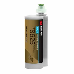 Keo cường lực Acrylic Linh hoạt 3M™ Scotch-Weld™ DP8625NS là keo cường lực acrylic hai thành phần, màu đen, ít mùi, không chảy xệ. Keo có độ giãn dài cao, cấu trúc này phù hợp để kết dính các vật liệu không đồng chất, các ứng dụng dán vật liệu mỏng, yêu cầu cao trong việc thẩm thấu đường dán (bondline read-through), hoặc các ứng dụng cần dán linh hoạt.