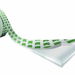 Băng keo 3M™ 55256 là băng keo hai mặt 0,05 mm với keo acrylic lực dính ban đầu cao keo được định vị trên màng polyester, Với lớp tẩy chống dính bằng giấy kraft dày 0.05 mm màu trắng.